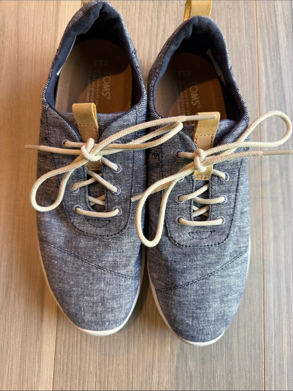 Toms Women's Chambrey Del Rey Blue Sneakers Size 8.5
